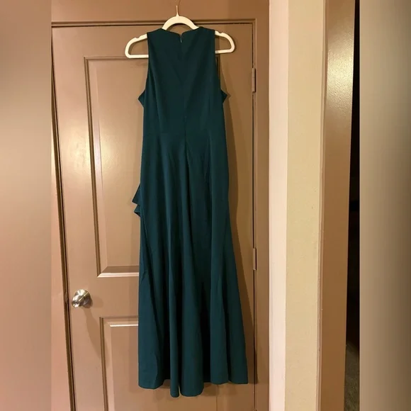 WOOSEA Women Scoop Neck Sleeveless Split Bodycon Mermaid Evening Cocktail Dress - Picture 5 of 5